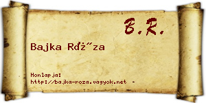 Bajka Róza névjegykártya