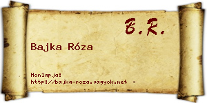 Bajka Róza névjegykártya