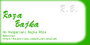 roza bajka business card